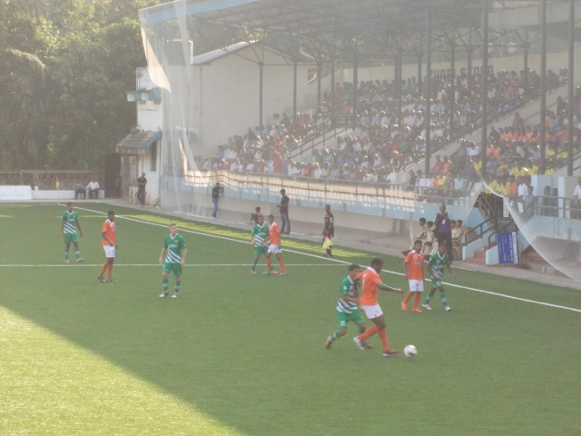 Sporting Goa's Ogba Kalu in possession of the ball